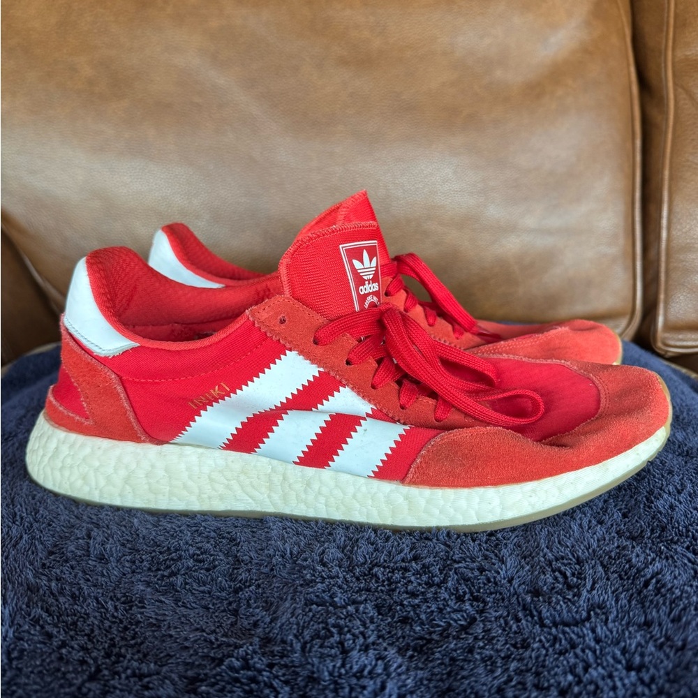 Adidas Iniki Red and White Sneakers
